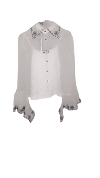 Te Amo Transparent White Top With Inner Size 36