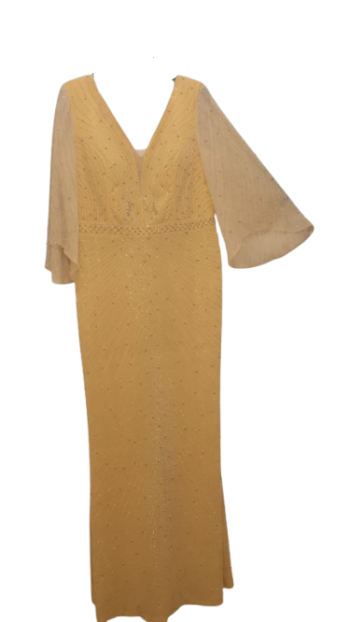For Lady Yellow Stone Gown Size 44