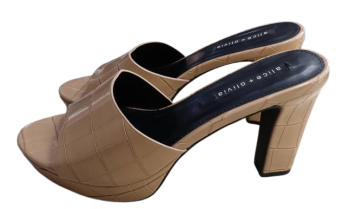 Alice+olivia Nude Heel Slippers Size 9