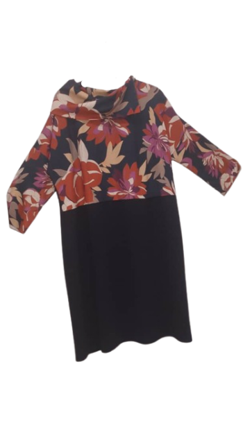 Gemka Navyblue Multicolor Flowered Gown Size 1