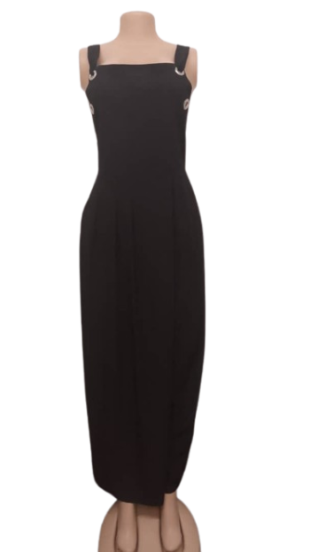 Nzl Black Pinafore Jumpsuit Size 40