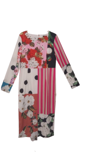 Fellnvan Pink Multicolor Gown Size Xl