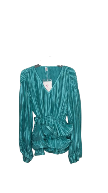 Moments Seagreen  Plitted Top