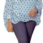 Uk White Top With Black Pokerdot  Top