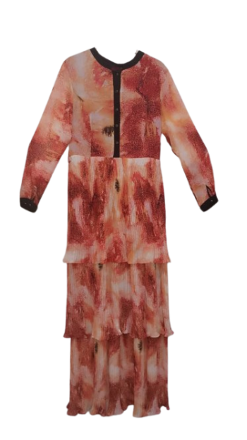 La Berfe Yellow Multicolor Step By Step Gown Size 42