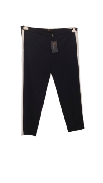White Navyblue Trouser With Side Stripes Size 46