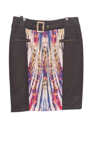 Lazenzaro Fashion Design Multicolor 2pcs Short Skirt And Top Size 44