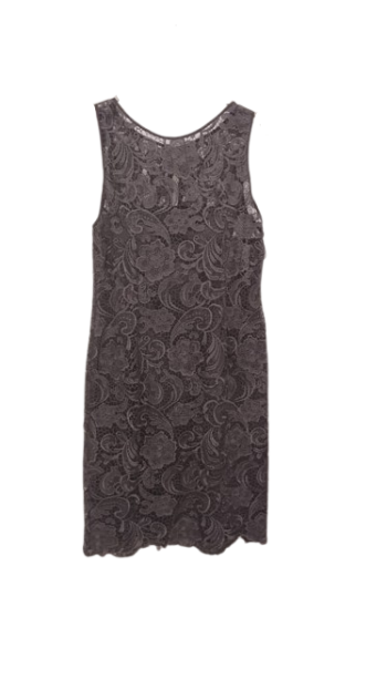 Adrianna Papell Gray Sleeveless Short Gown Size Uk 18