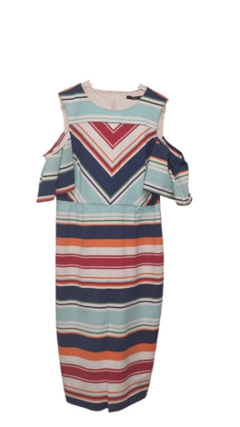Oasis Multicolor Short Gown Size 14