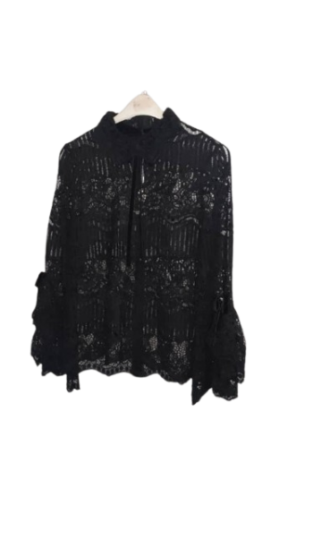 Serpil Black Lace Top Size 3