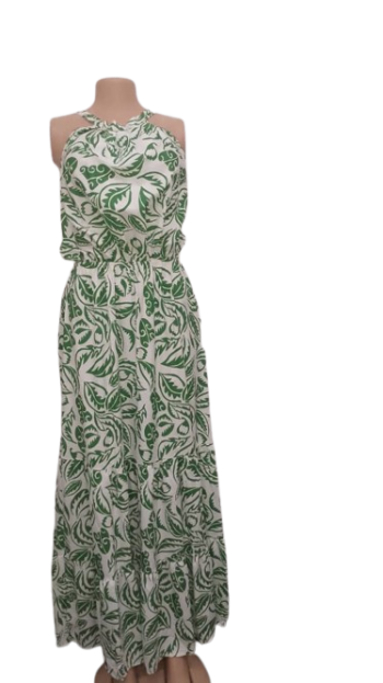 Uk Green And White Pinafore Gown