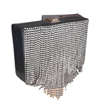 Black Stoned Female Purse