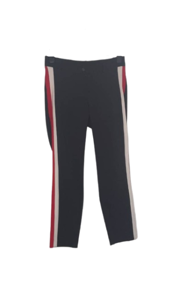 Miss Matto Black Trouser With Stripes By Side Size 42