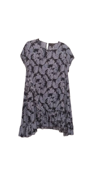 Qed London Navyblue And Lilac Short Gown Size Uk 12