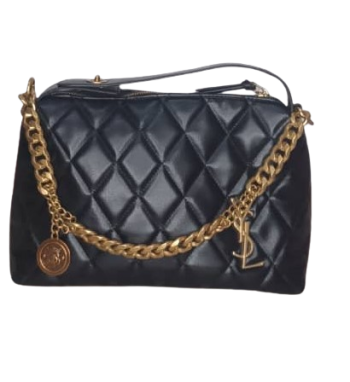 Ysl Black And Gold Female Hand Bag