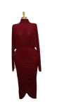 T & D Collection Marrow Red Longsleeve Gown Size 2xl