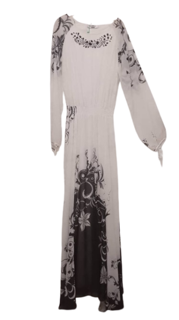 Joseph Eren White And Black Long Gown Size 14