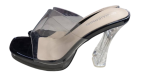 Maiernisi Black Heel Slippers With Transparent Cover Size 41