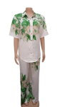 Annie Fashion White And Green Trouser 2pcs Size Xl