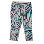 Newyork & Company White Sea Green And Navy Blue Three Quarter Trousers Size 6