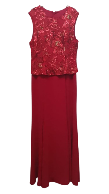 Albea Abiye Red Sleeveless Long Gown Size 50