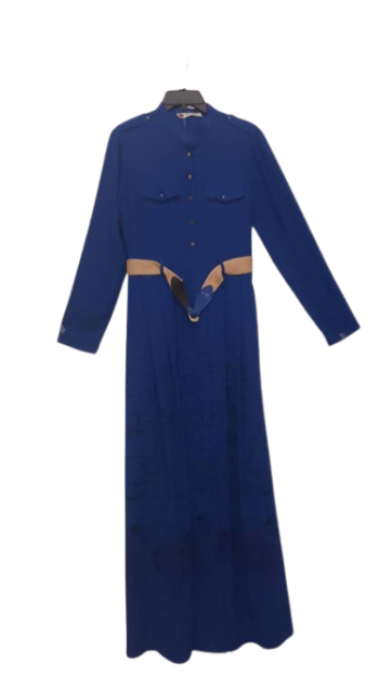 Sel Viler Royalblue And Black Long Gown Size 38