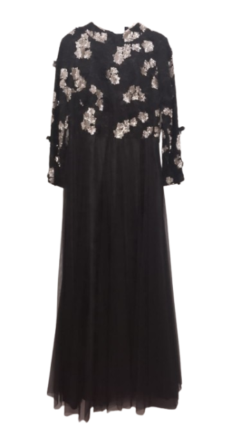 Hellez Black And Shinny Long Gown Size 42
