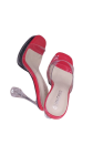 Maiernisi Red Heel Slippers With Transparent Cover Size 39
