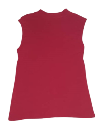 Oreya Red Turtleneck Sleeveless Polo Size L