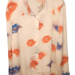 Jj Collection White Multicolred Top Size 48