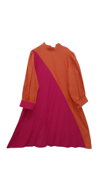 Haniqa Orange And Pink Gown Size 44