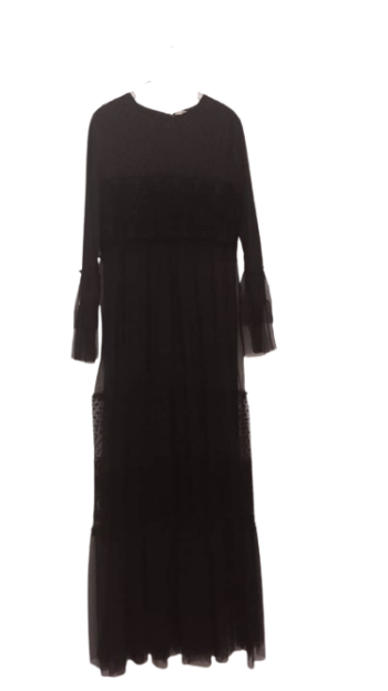 Mass Black Long Net Gown Size M