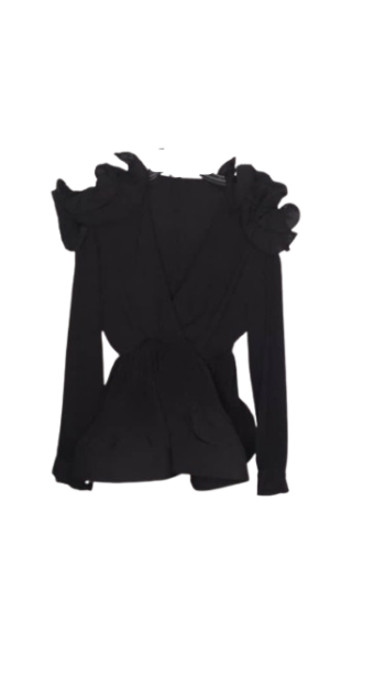 Uk Black Plitted Top