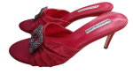 Manolo Blahnik Red Slippers Size 39