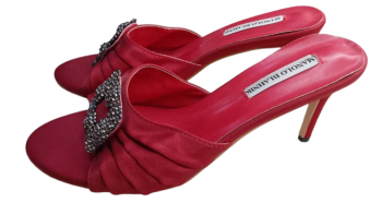 Manolo Blahnik Red Slippers Size 39