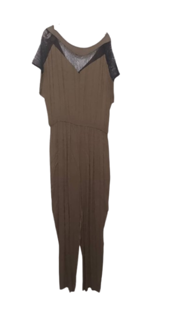 Uk Amygreen And Black Jumpsuit