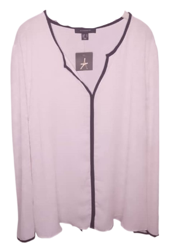 Atmosphere White Top With Black Lining Size 20