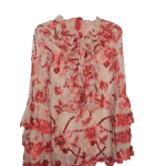 Norm Ready-to-wear Red And Nude Lace Top