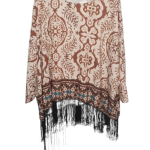 Lamiar Brown And Cream Top