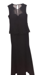 Fervente Black Sleeveless Long Gown Size 46