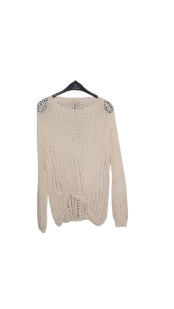 Uk Cream Net Longsleeve Top