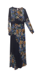 Park Maxa Navyblue Multicolor Long Gown Size 38