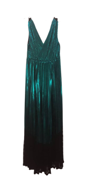 Shein Seagreen And Black Sleeveless Long Gown Size L