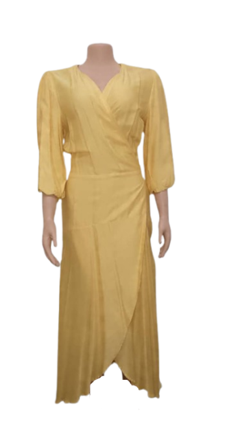 Yessica Premium Yellow Wrap Gown Size 42