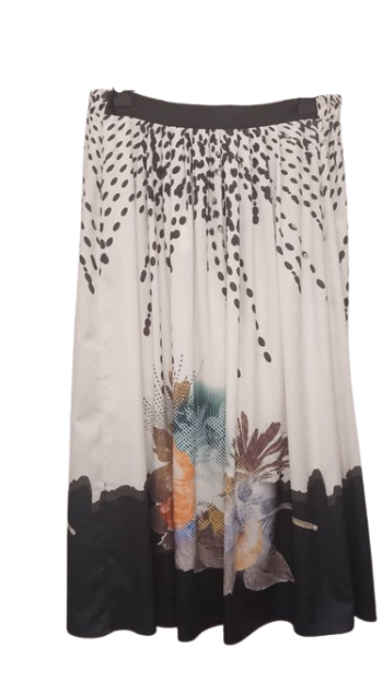 Myred Black And White Long Skirt Size 40