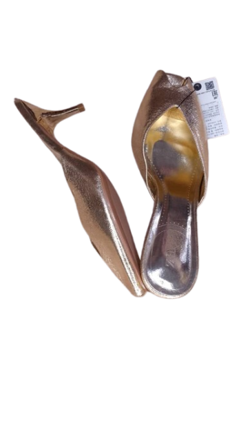 Zara Gold Slippers Size 39