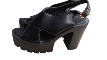 Zara Black Platform Sandals Size 41