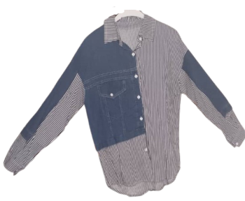 Uk White And Navyblue Top