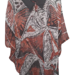 Uk Burnt Orange And White Top