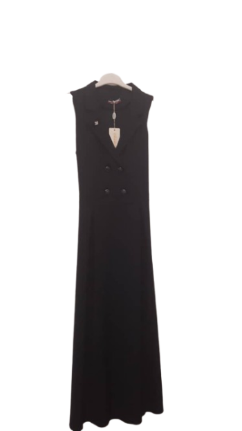 Ibrahim Hazar Navyblue Sleeveless Long Gown Size 38